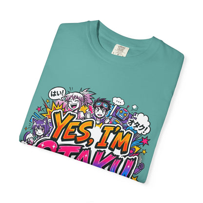 Otaku Graphic T-Shirt — "Yes, I'm Otaku" Colorful Anime Pop Design