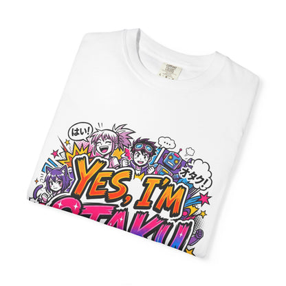 Otaku Graphic T-Shirt — "Yes, I'm Otaku" Colorful Anime Pop Design
