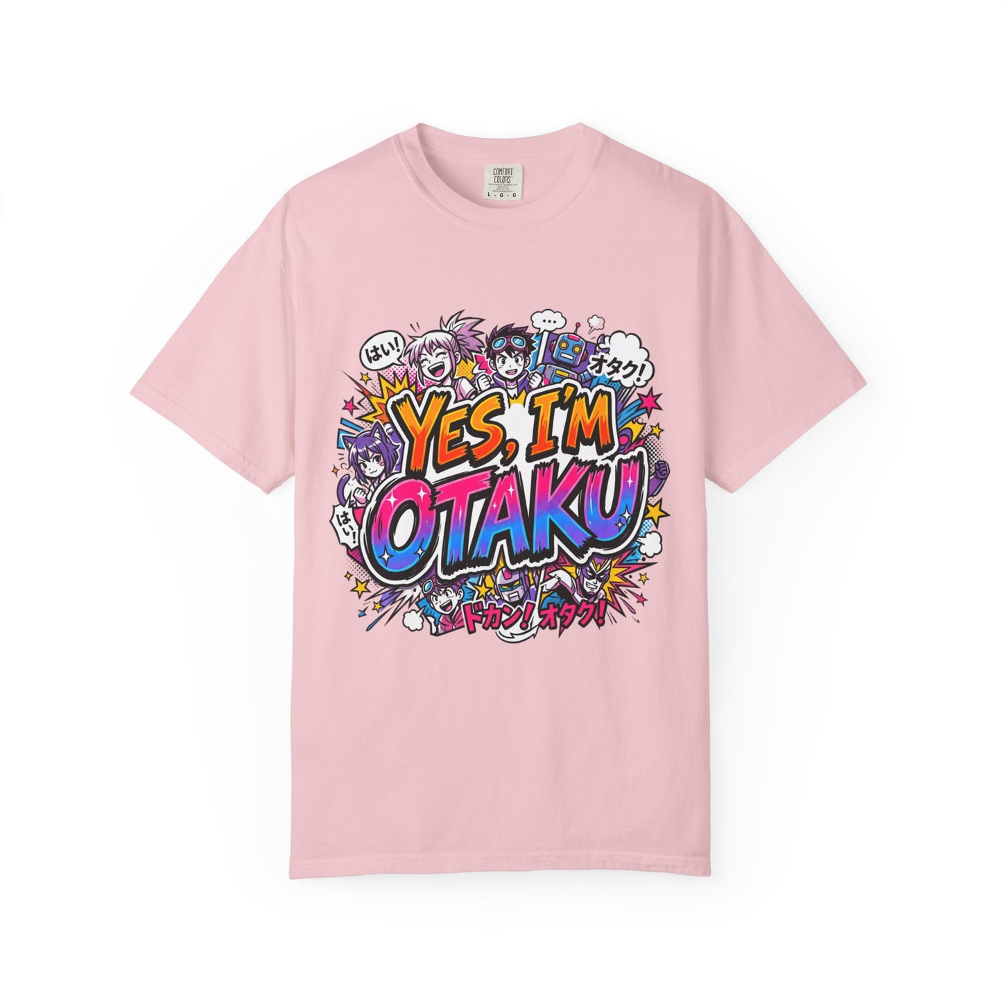 Otaku Graphic T-Shirt — "Yes, I'm Otaku" Colorful Anime Pop Design
