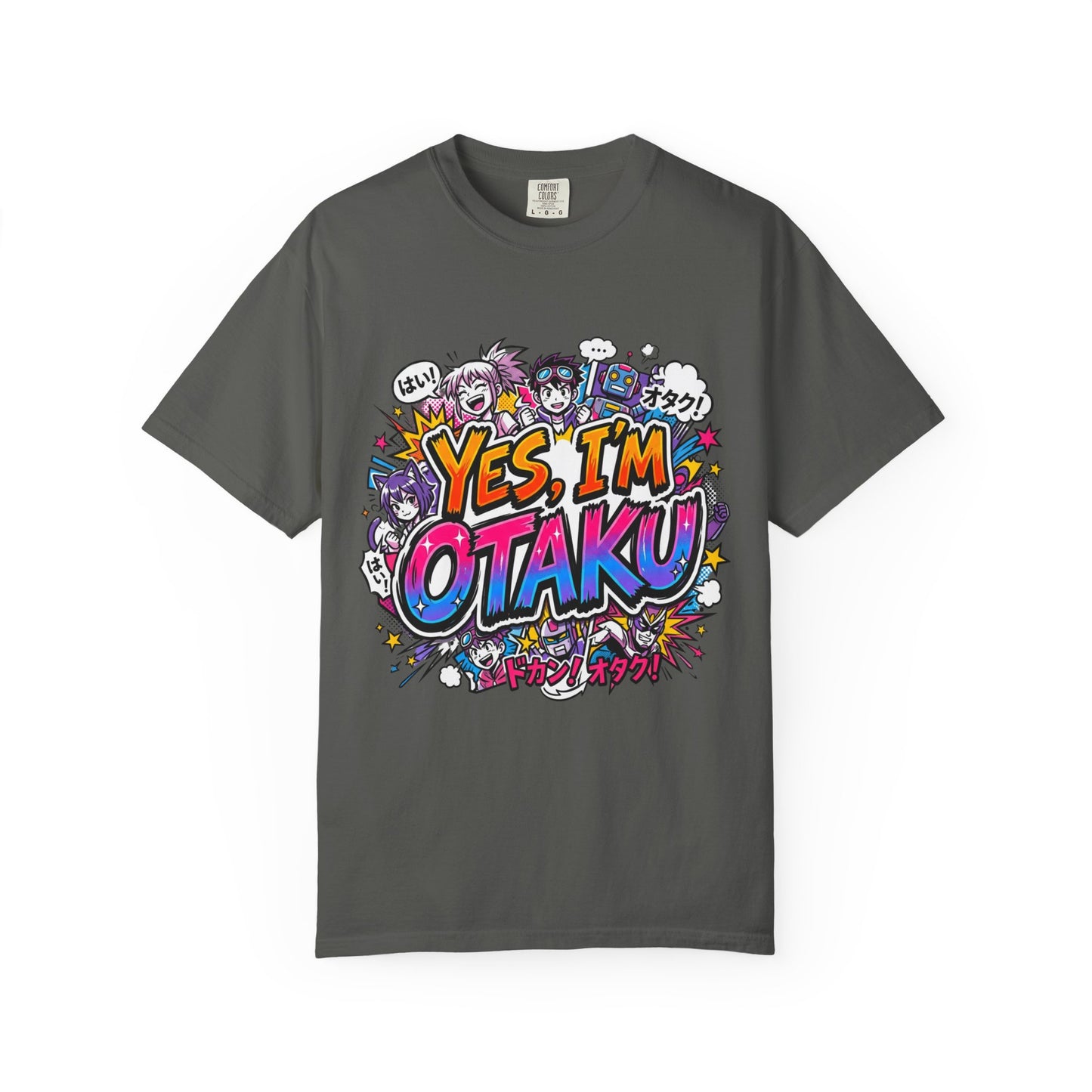 Otaku Graphic T-Shirt — "Yes, I'm Otaku" Colorful Anime Pop Design