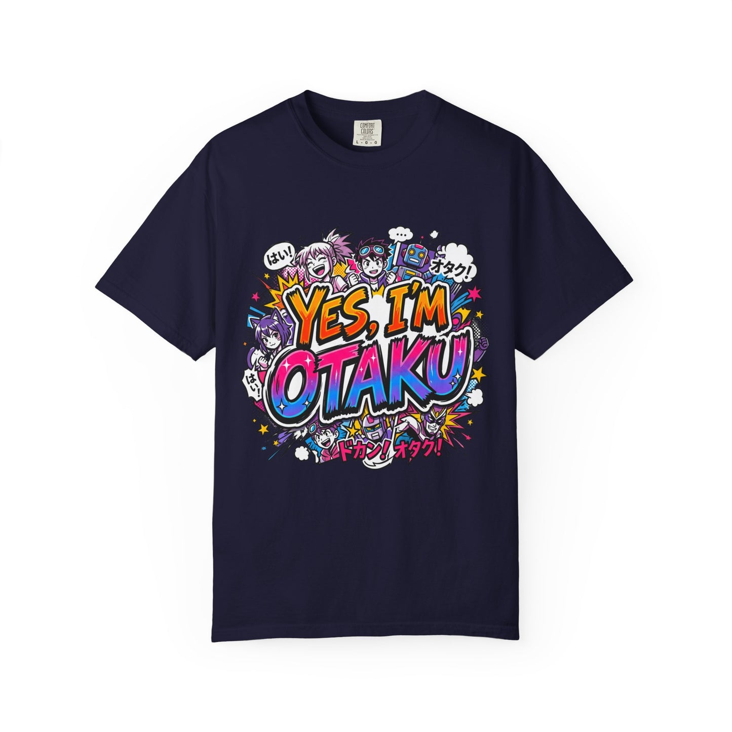 Otaku Graphic T-Shirt — "Yes, I'm Otaku" Colorful Anime Pop Design