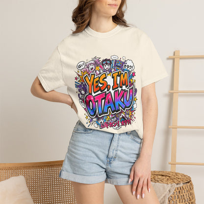 Otaku Graphic T-Shirt — "Yes, I'm Otaku" Colorful Anime Pop Design