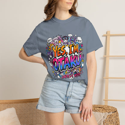 Otaku Graphic T-Shirt — "Yes, I'm Otaku" Colorful Anime Pop Design
