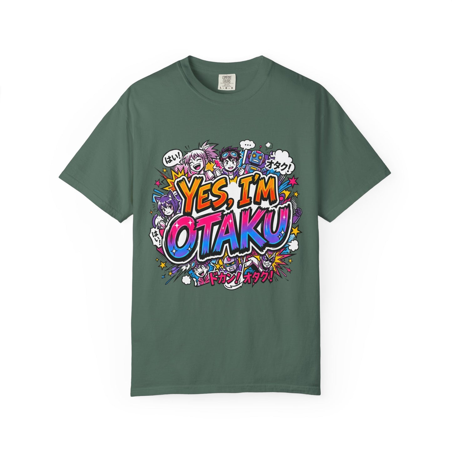 Otaku Graphic T-Shirt — "Yes, I'm Otaku" Colorful Anime Pop Design