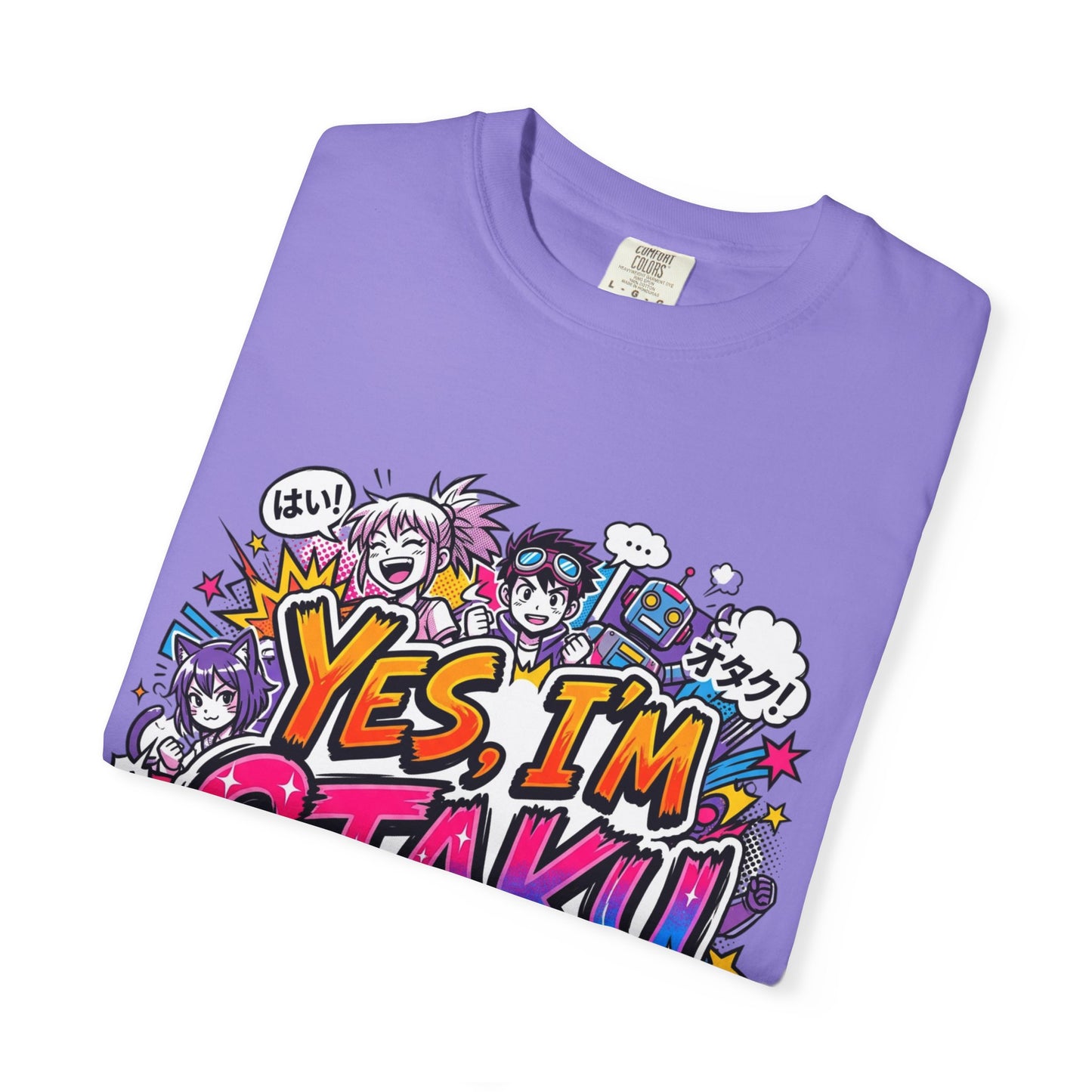 Otaku Graphic T-Shirt — "Yes, I'm Otaku" Colorful Anime Pop Design