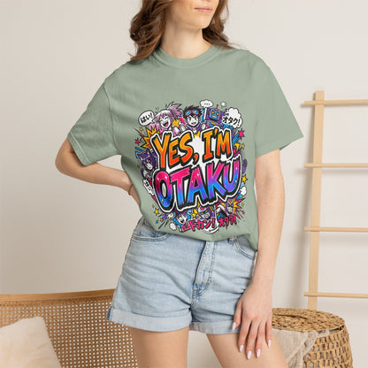 Otaku Graphic T-Shirt — "Yes, I'm Otaku" Colorful Anime Pop Design
