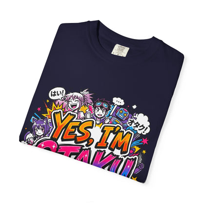 Otaku Graphic T-Shirt — "Yes, I'm Otaku" Colorful Anime Pop Design