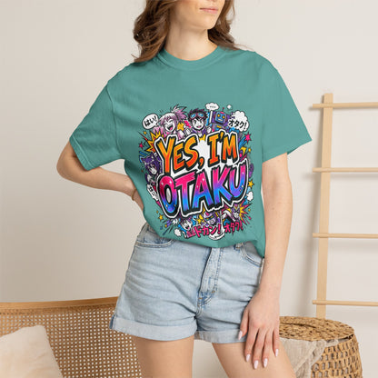 Otaku Graphic T-Shirt — "Yes, I'm Otaku" Colorful Anime Pop Design
