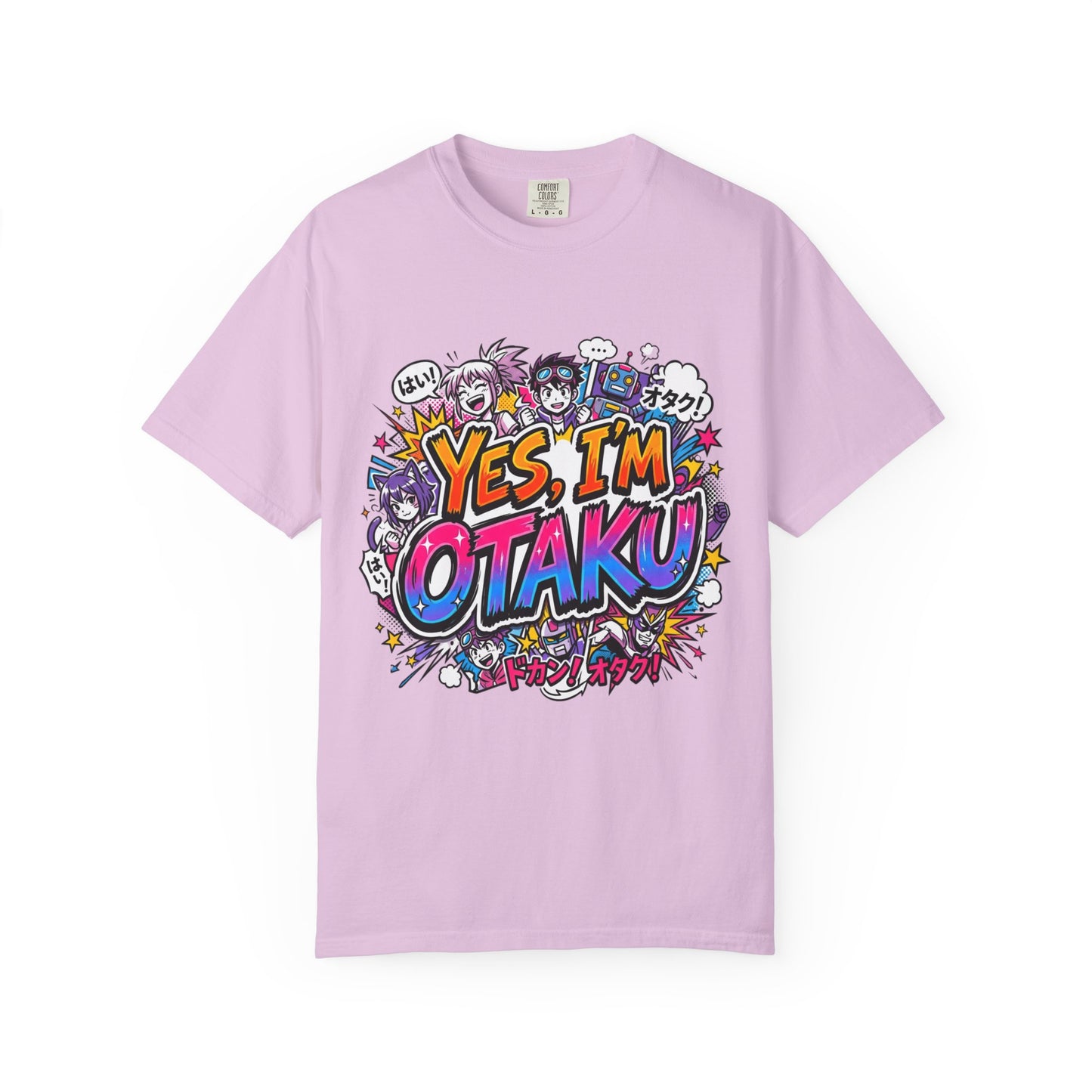 Otaku Graphic T-Shirt — "Yes, I'm Otaku" Colorful Anime Pop Design
