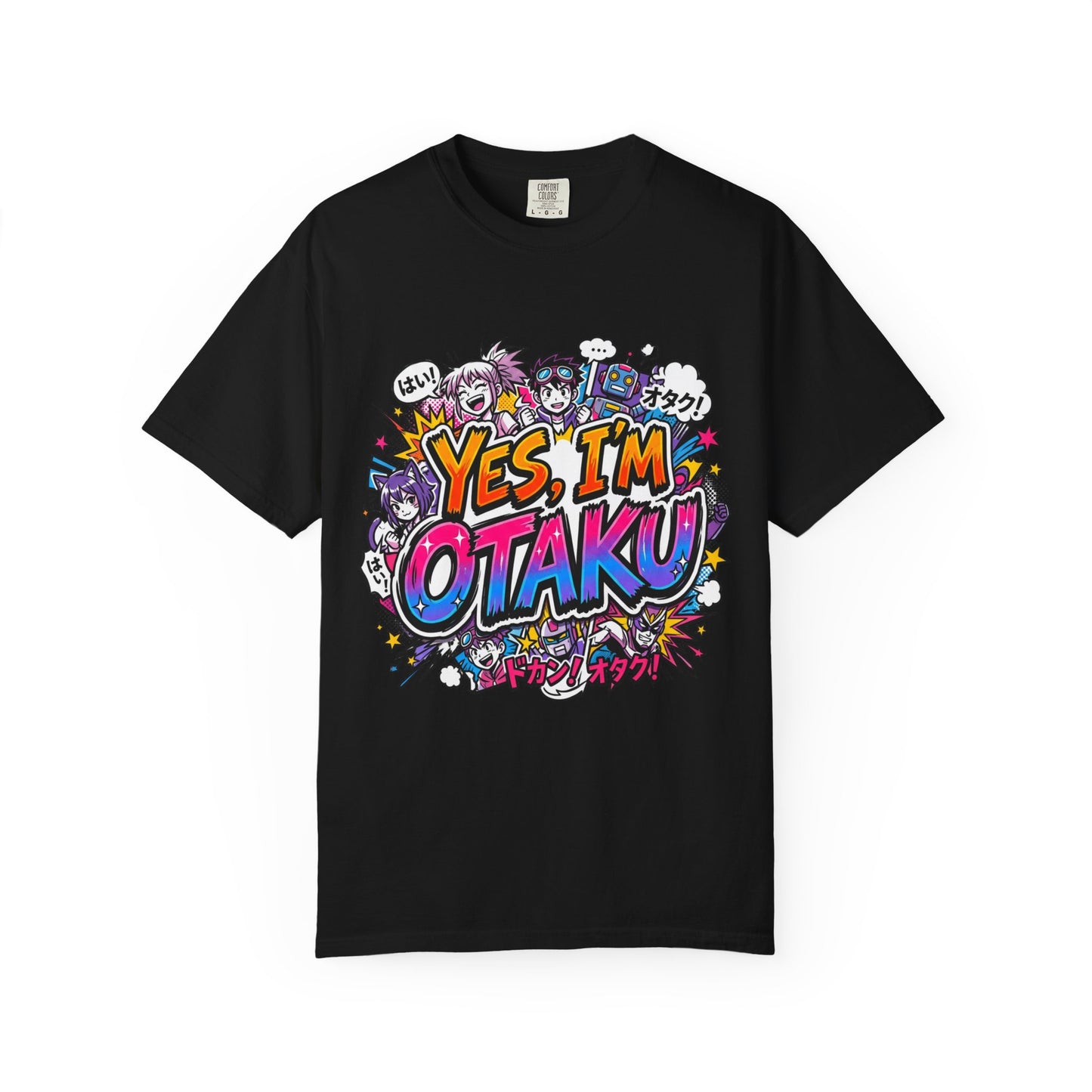 Otaku Graphic T-Shirt — "Yes, I'm Otaku" Colorful Anime Pop Design