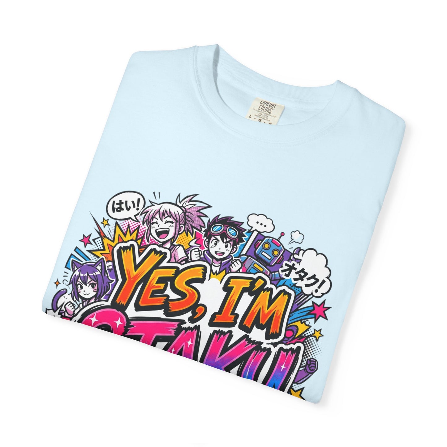Otaku Graphic T-Shirt — "Yes, I'm Otaku" Colorful Anime Pop Design