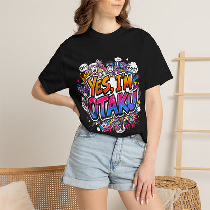 Otaku Graphic T-Shirt — "Yes, I'm Otaku" Colorful Anime Pop Design
