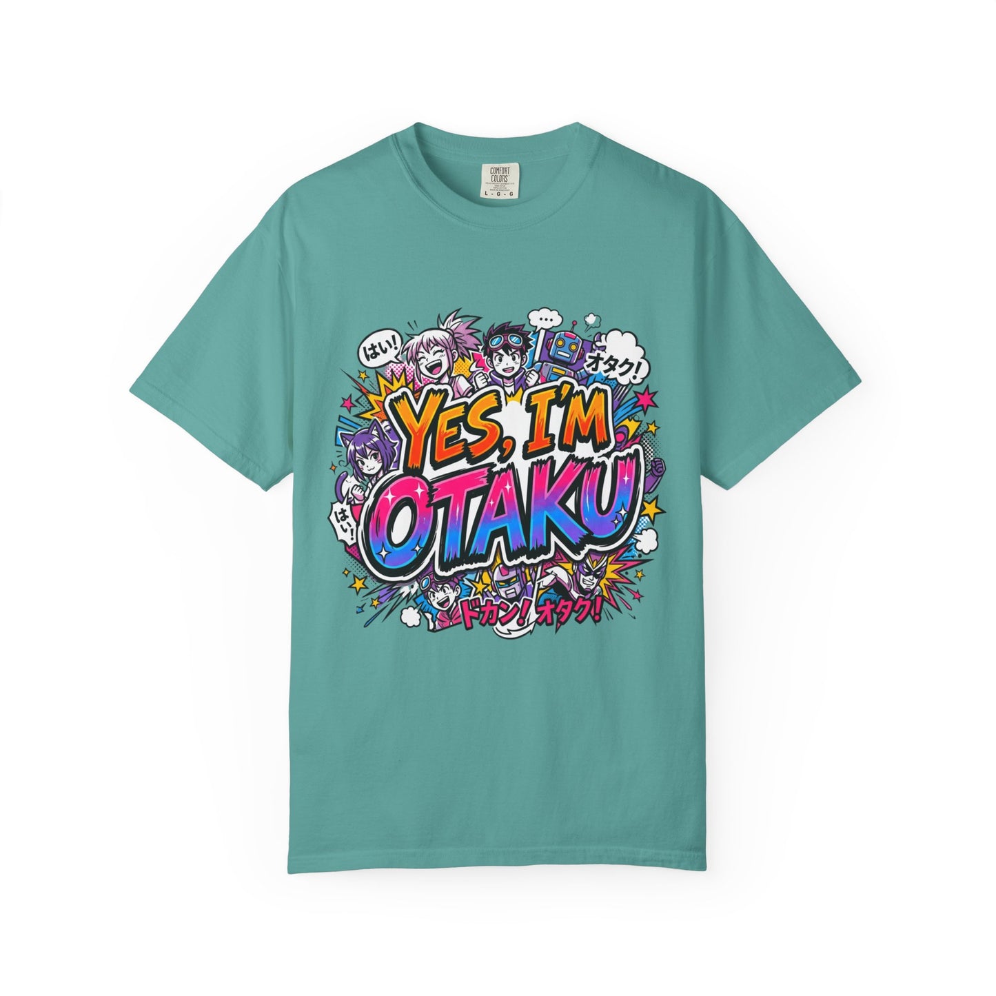 Otaku Graphic T-Shirt — "Yes, I'm Otaku" Colorful Anime Pop Design