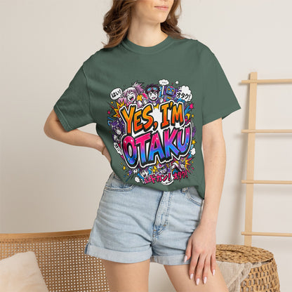 Otaku Graphic T-Shirt — "Yes, I'm Otaku" Colorful Anime Pop Design